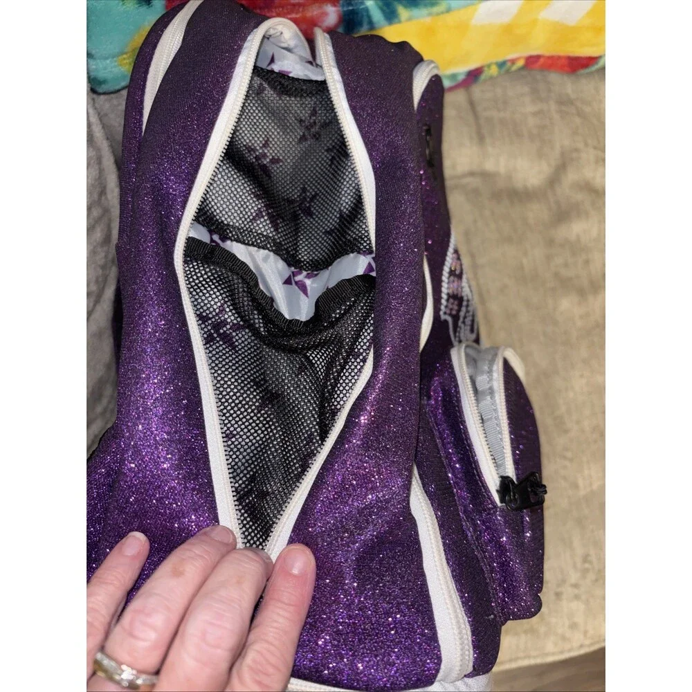 FULL SIZE Dream Bag Sequin Amethyst Purple Rebel Athletic Backpack MSRP $138 Cat